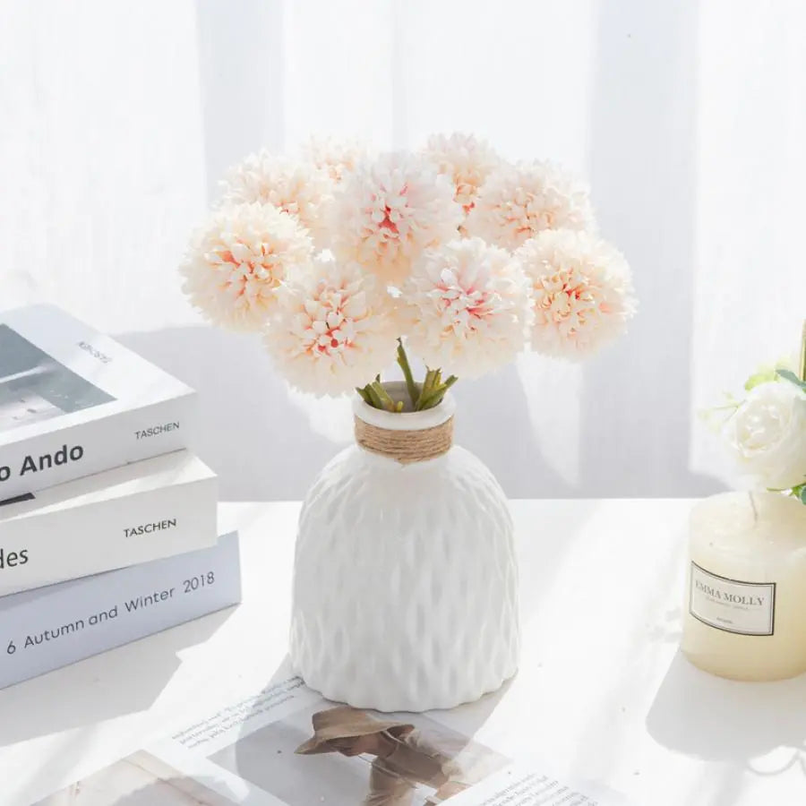 5Pcs Silk Ball Chrysanthemum Wedding Artificial Flower Christmas Decor Vase