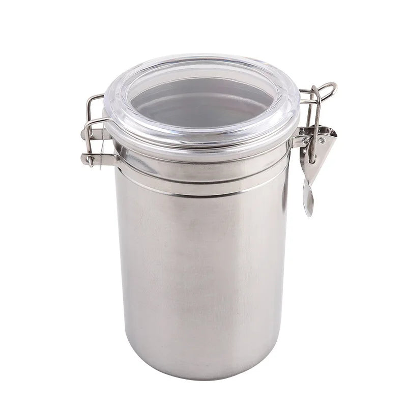 stainless steel container Food Storage Container Airtight Cans Coffee Beans Tea  Bin Leaf Home Kitchen Tool  WF107