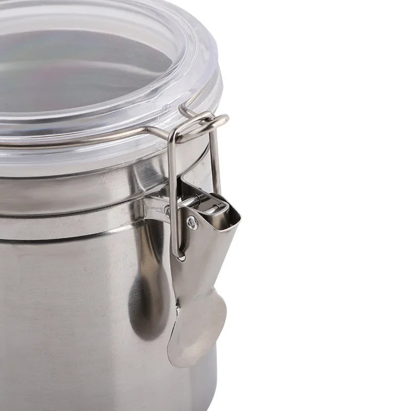 stainless steel container Food Storage Container Airtight Cans Coffee Beans Tea  Bin Leaf Home Kitchen Tool  WF107