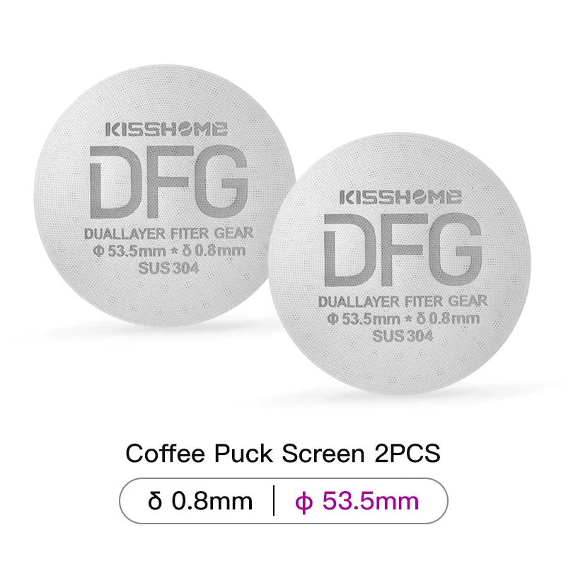 Espresso Puck Screen Coffee Filter 51mm 53.5mm 58.5mm Reusable Holder 0.8mm For 51mm 54mm 58mm Portafilter Barista Accessories