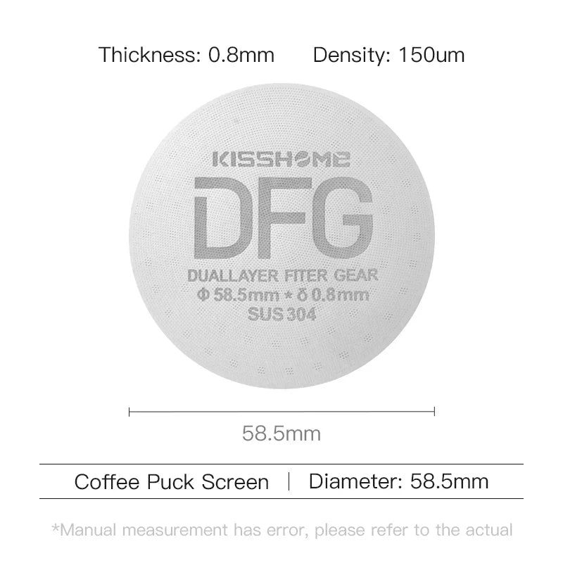 Espresso Puck Screen Coffee Filter 51mm 53.5mm 58.5mm Reusable Holder 0.8mm For 51mm 54mm 58mm Portafilter Barista Accessories