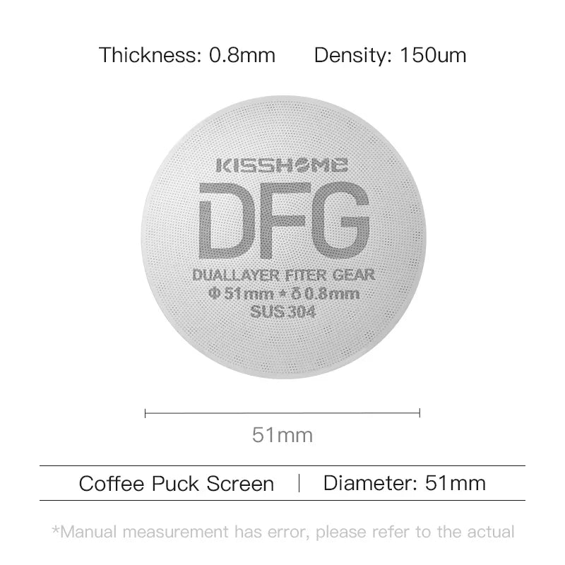 Espresso Puck Screen Coffee Filter 51mm 53.5mm 58.5mm Reusable Holder 0.8mm For 51mm 54mm 58mm Portafilter Barista Accessories
