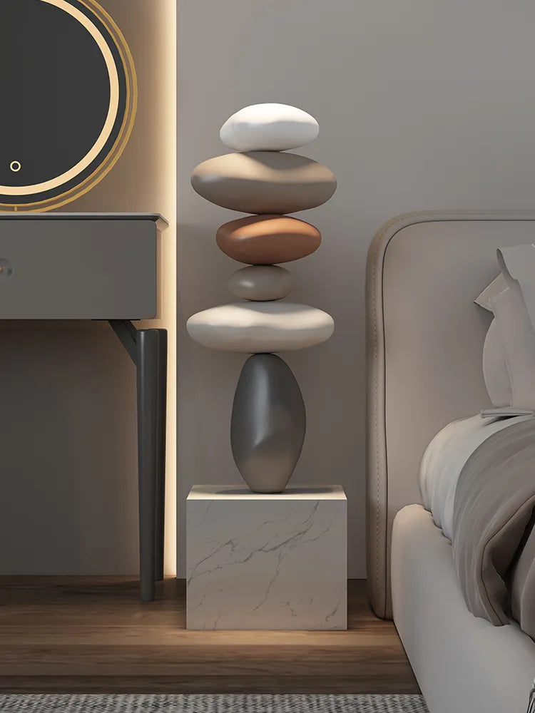 80CM Glowing Stone Creative Home Decor Large Feng Shui Stone Statue