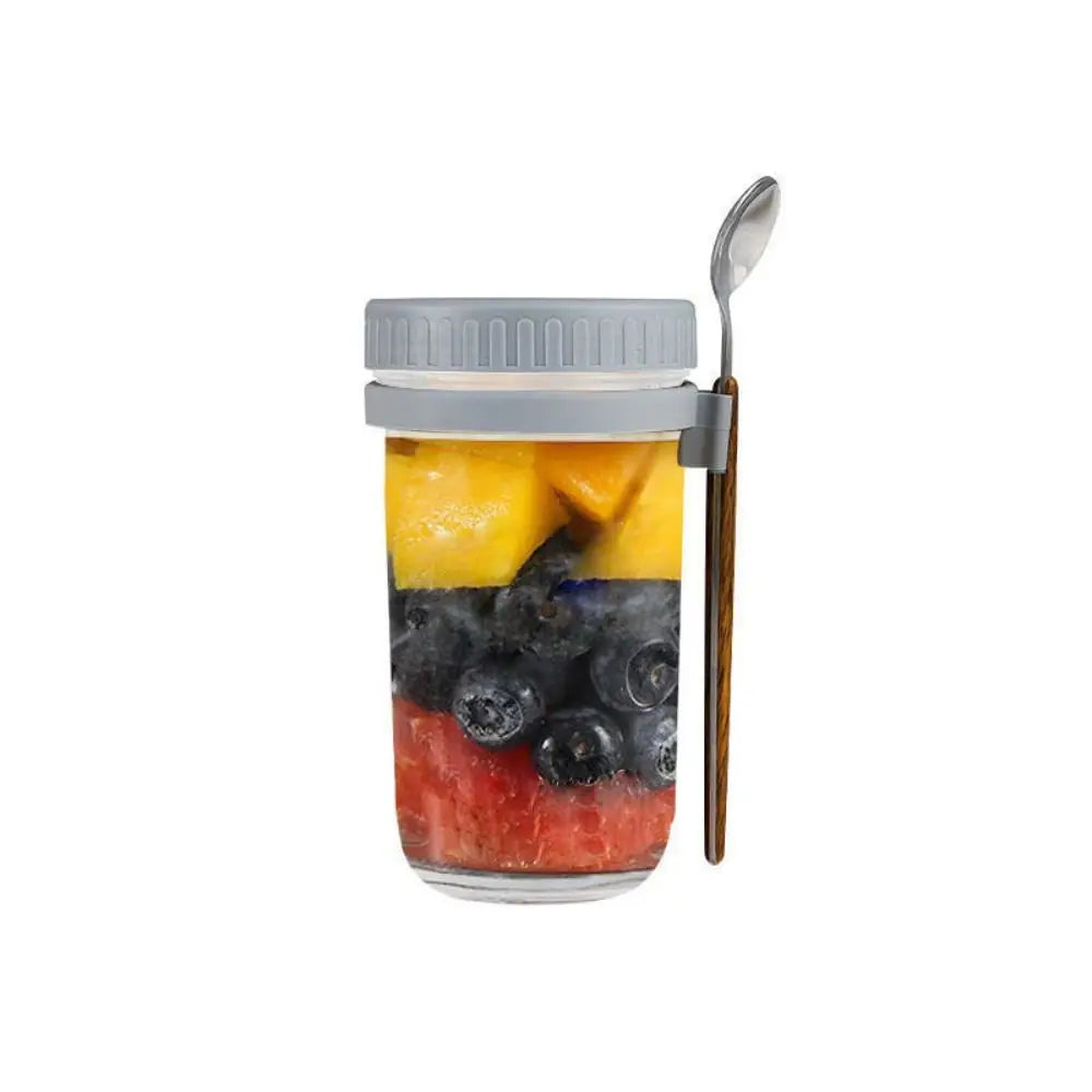 16 oz Overnight Oats Jars with Lids and Spoons Glass Bottles Containers Yogurt Containers Cereal Storage Jars with Lids