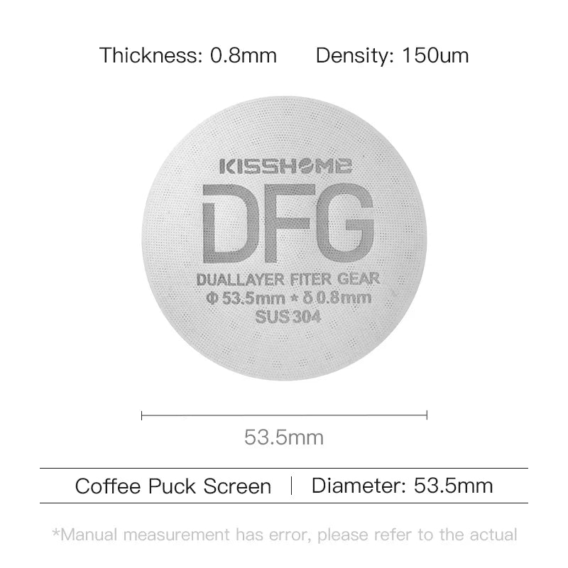 Espresso Puck Screen Coffee Filter 51mm 53.5mm 58.5mm Reusable Holder 0.8mm For 51mm 54mm 58mm Portafilter Barista Accessories