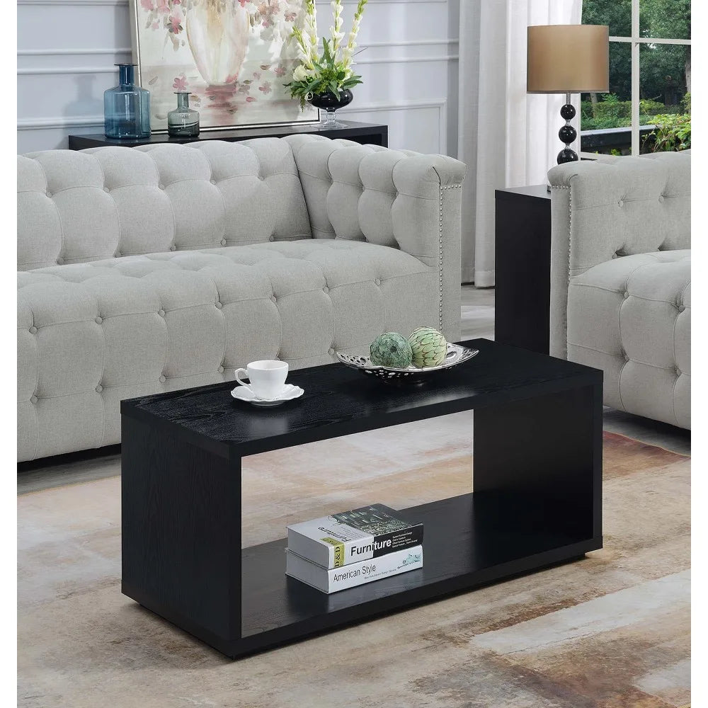 Mini Coffee Table for Wood Living Room Faux White Marble Modern Living