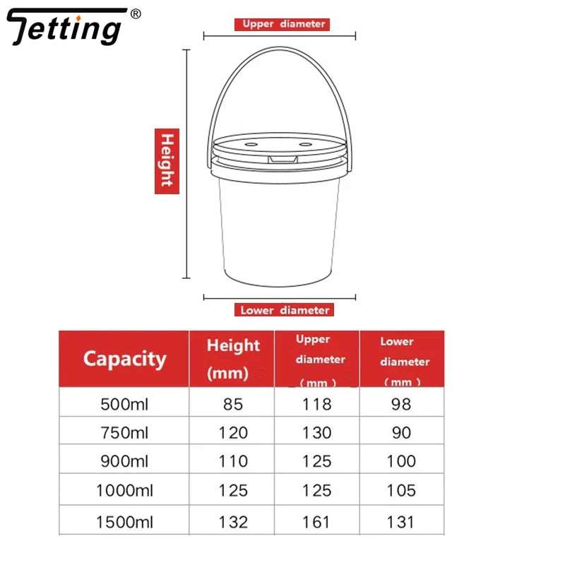 150ML300ML 500ML 750ML 1L 1.5L BPA-Free Empty Plastic Bucket With Lid Airtight PP Jars Clear Container For Bulk Food Storage