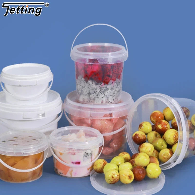 150ML300ML 500ML 750ML 1L 1.5L BPA-Free Empty Plastic Bucket With Lid Airtight PP Jars Clear Container For Bulk Food Storage