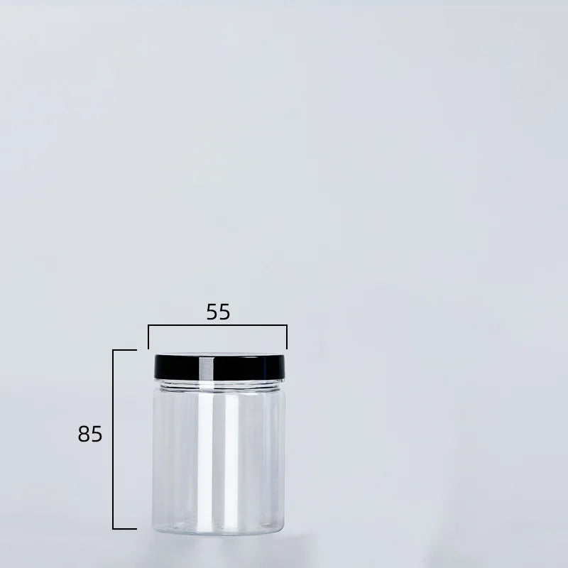 Clear Sealed Can With Lid Plastic Empty Packing Bottle Circular Storage Bucket Biscuit Jar Food Grade Sealed Cans Tank Container