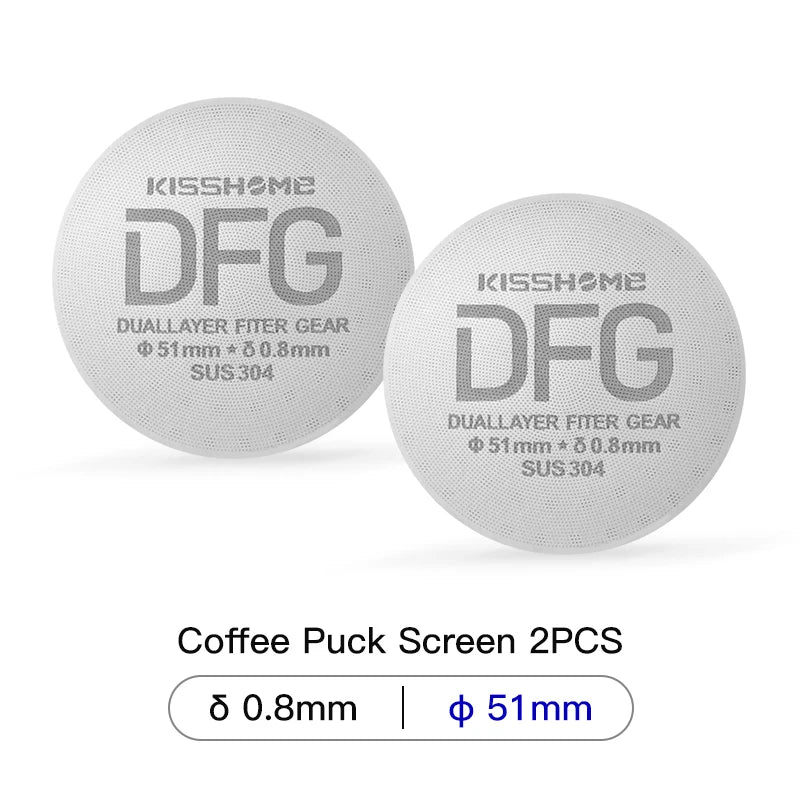 Espresso Puck Screen Coffee Filter 51mm 53.5mm 58.5mm Reusable Holder 0.8mm For 51mm 54mm 58mm Portafilter Barista Accessories
