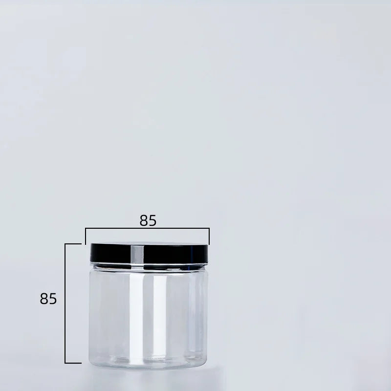 Clear Sealed Can With Lid Plastic Empty Packing Bottle Circular Storage Bucket Biscuit Jar Food Grade Sealed Cans Tank Container