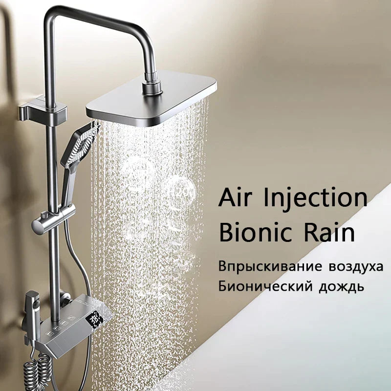 Bathroom Shower Full Set Black White Gray Bathtub Shower System