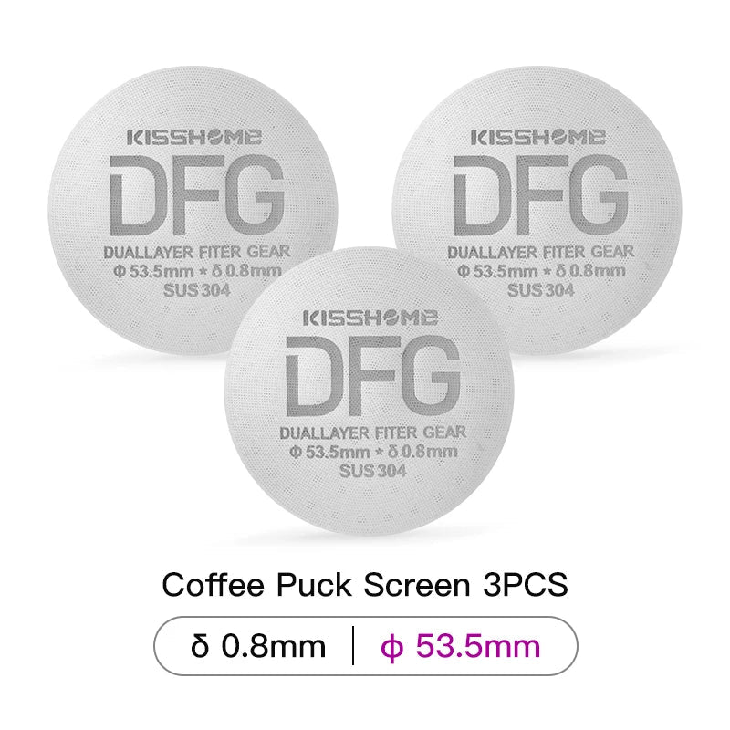 Espresso Puck Screen Coffee Filter 51mm 53.5mm 58.5mm Reusable Holder 0.8mm For 51mm 54mm 58mm Portafilter Barista Accessories