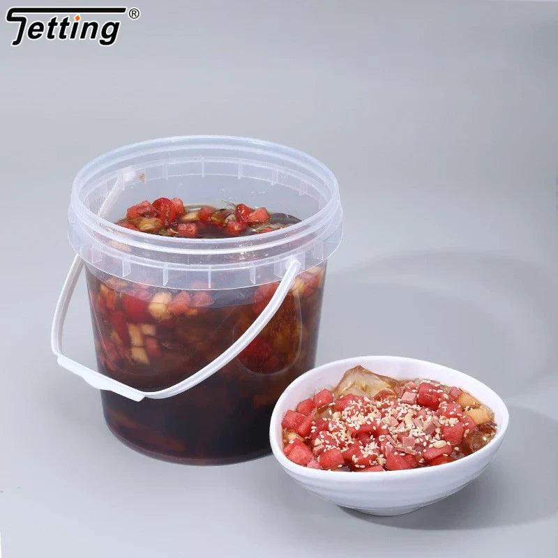 150ML300ML 500ML 750ML 1L 1.5L BPA-Free Empty Plastic Bucket With Lid Airtight PP Jars Clear Container For Bulk Food Storage