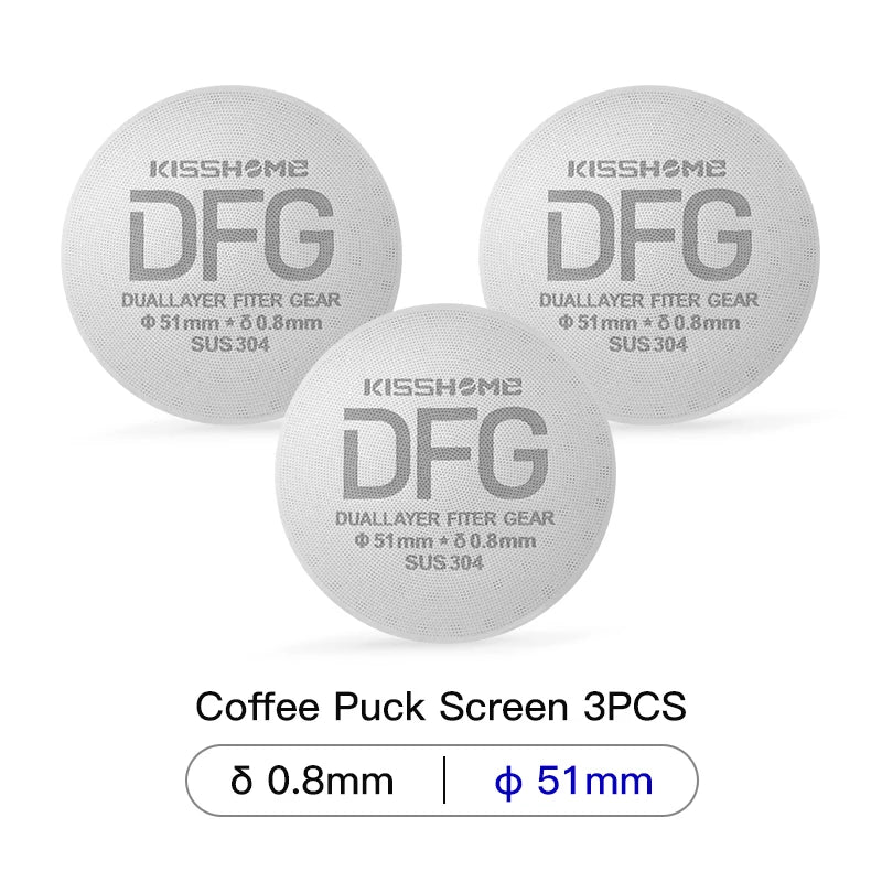 Espresso Puck Screen Coffee Filter 51mm 53.5mm 58.5mm Reusable Holder 0.8mm For 51mm 54mm 58mm Portafilter Barista Accessories
