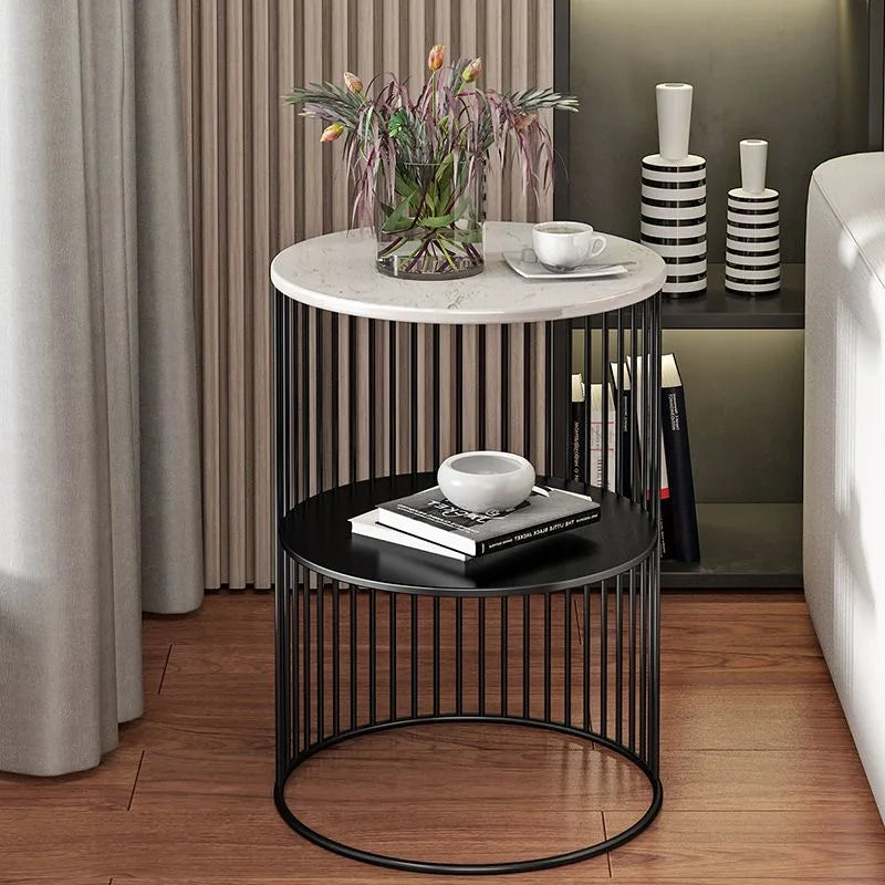 Light Luxury Side Table Small Coffee Table Flower Few Sofa Corner Cabinet
