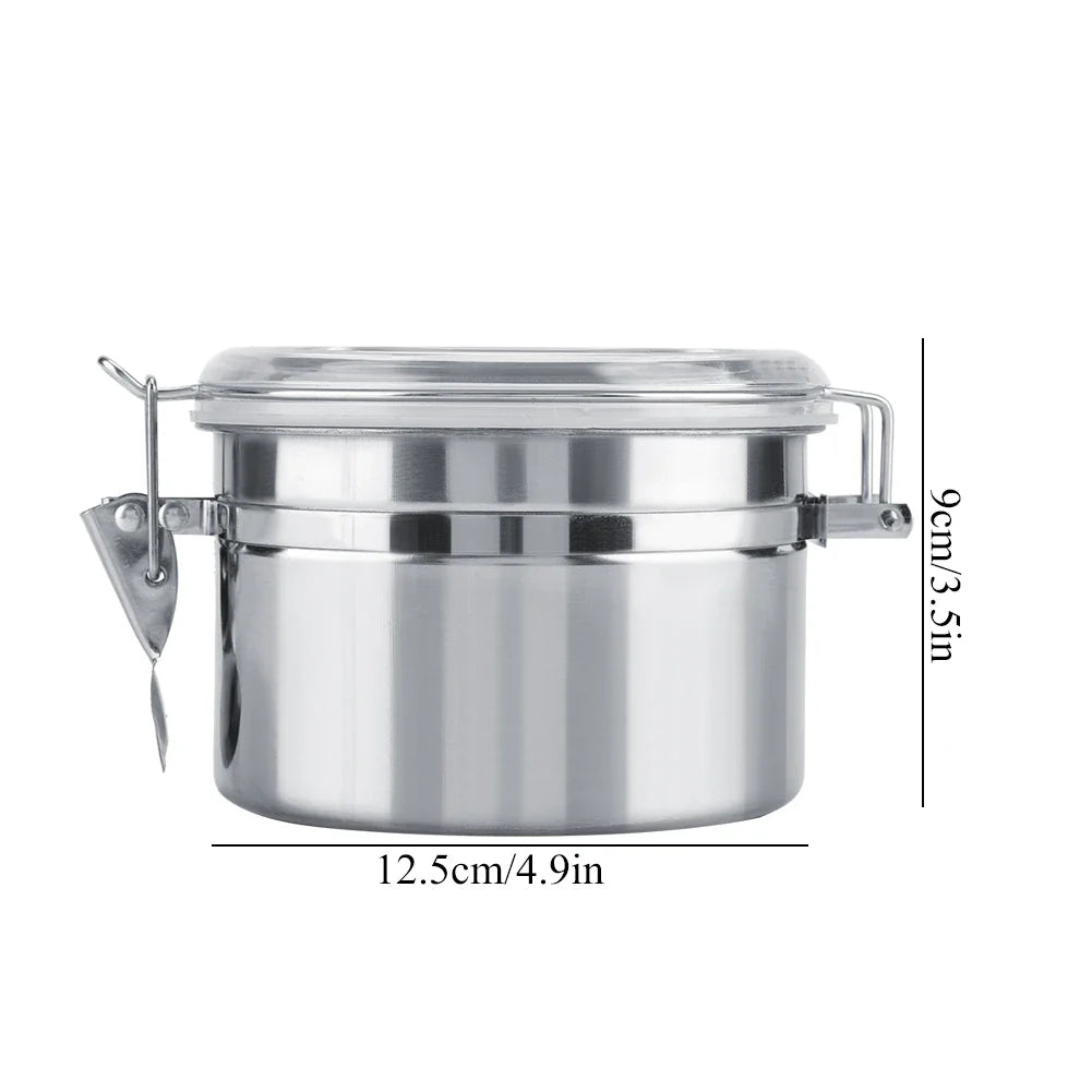 Coffee Container Stainless Steel Vacuum Sealed Coffee Beans Storage Jar for Home Kitchen 800/1100/1450/1800ml Optional