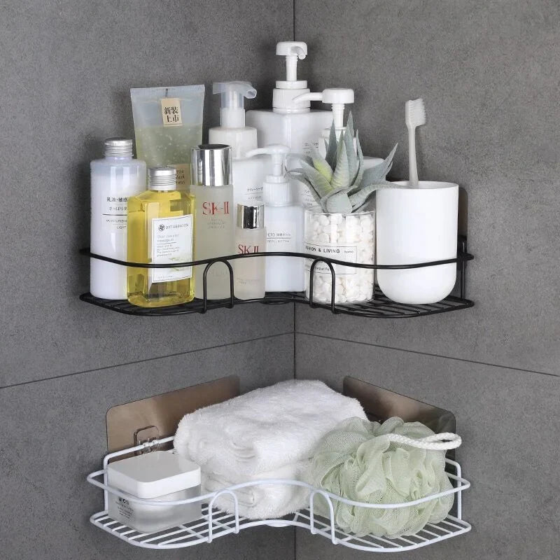 Bathroom Corner Storage Shelves Wall Mounted Rack Shampoo Storage
