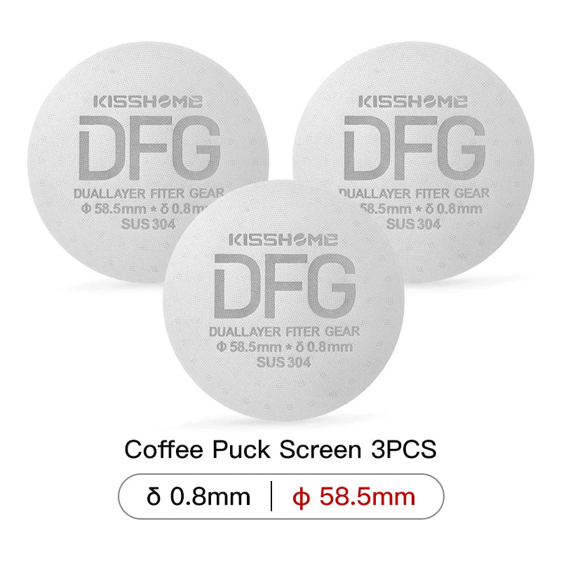 Espresso Puck Screen Coffee Filter 51mm 53.5mm 58.5mm Reusable Holder 0.8mm For 51mm 54mm 58mm Portafilter Barista Accessories