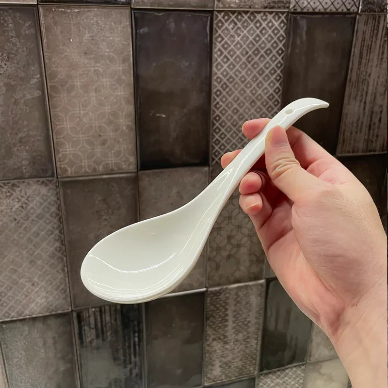 Marble Patterned Light Luxury Silver Edged Household Dishes, Spoons, High-end Dishes, Ceramic Soup Bowls, Modern Tableware