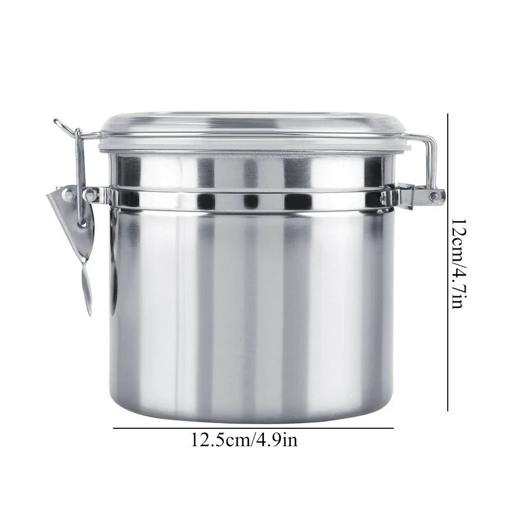 Coffee Container Stainless Steel Vacuum Sealed Coffee Beans Storage Jar for Home Kitchen 800/1100/1450/1800ml Optional